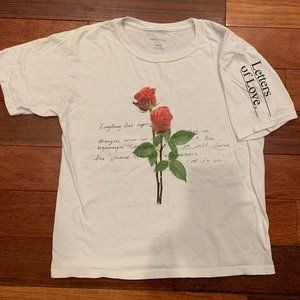 Urban Outfitters Letters of Love Graphic Rose Short Tee S/M-P/M
